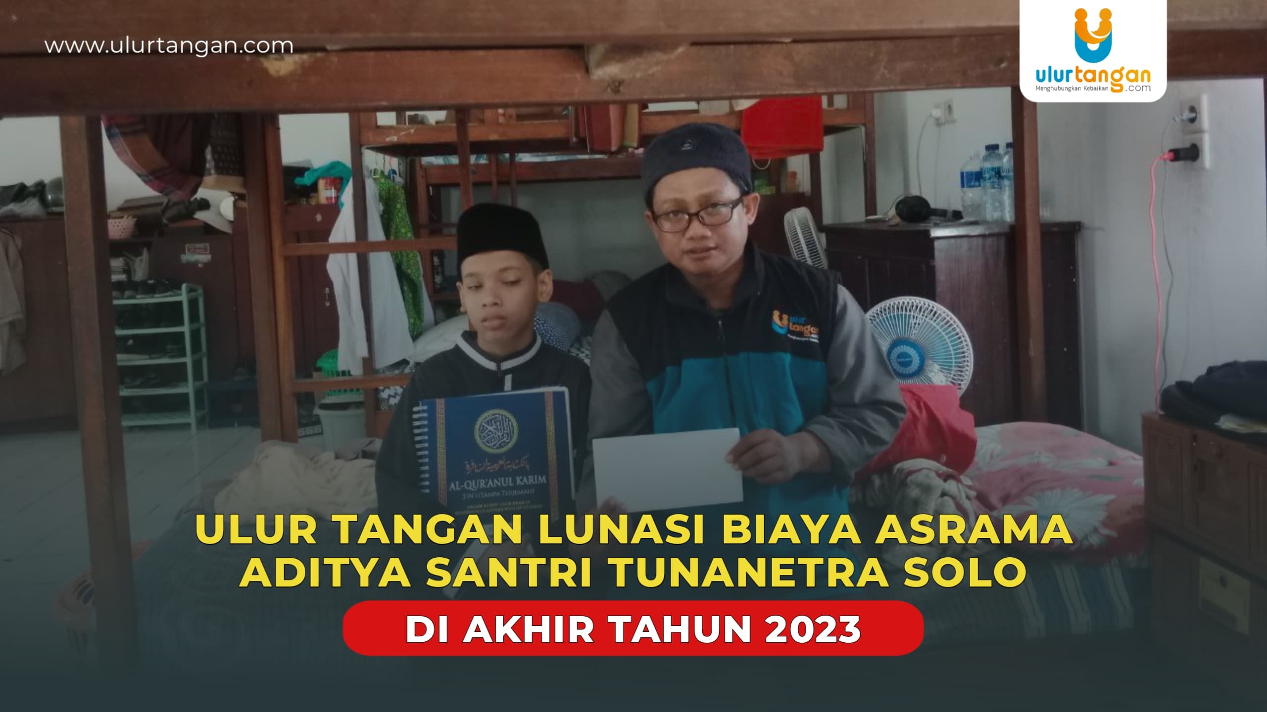 Ulur Tangan Lunasi Biaya Asrama Aditya Santri Tunanetra Solo di Akhir Tahun 2023