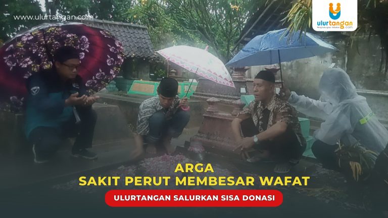 Arga, Bayi Sakit Perut Membesar Wafat, Ulurtangan Salurkan Sisa Donasi