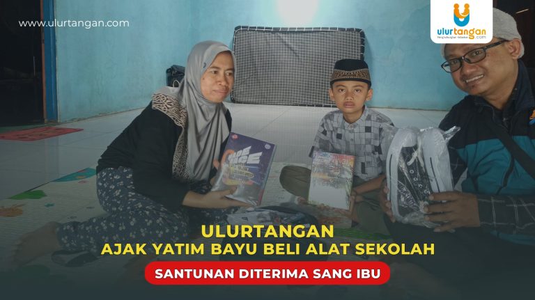 Ulurtangan Ajak Yatim Bayu Beli Alat Sekolah, Santunan Diterima Sang Ibu