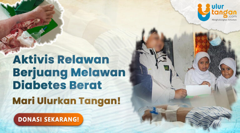 Aktivis Relawan Berjuang Melawan Diabetes Berat. Bantu Ia Sembuh Demi Keluarga & Pendidikan Tahfiz Anak-anaknya