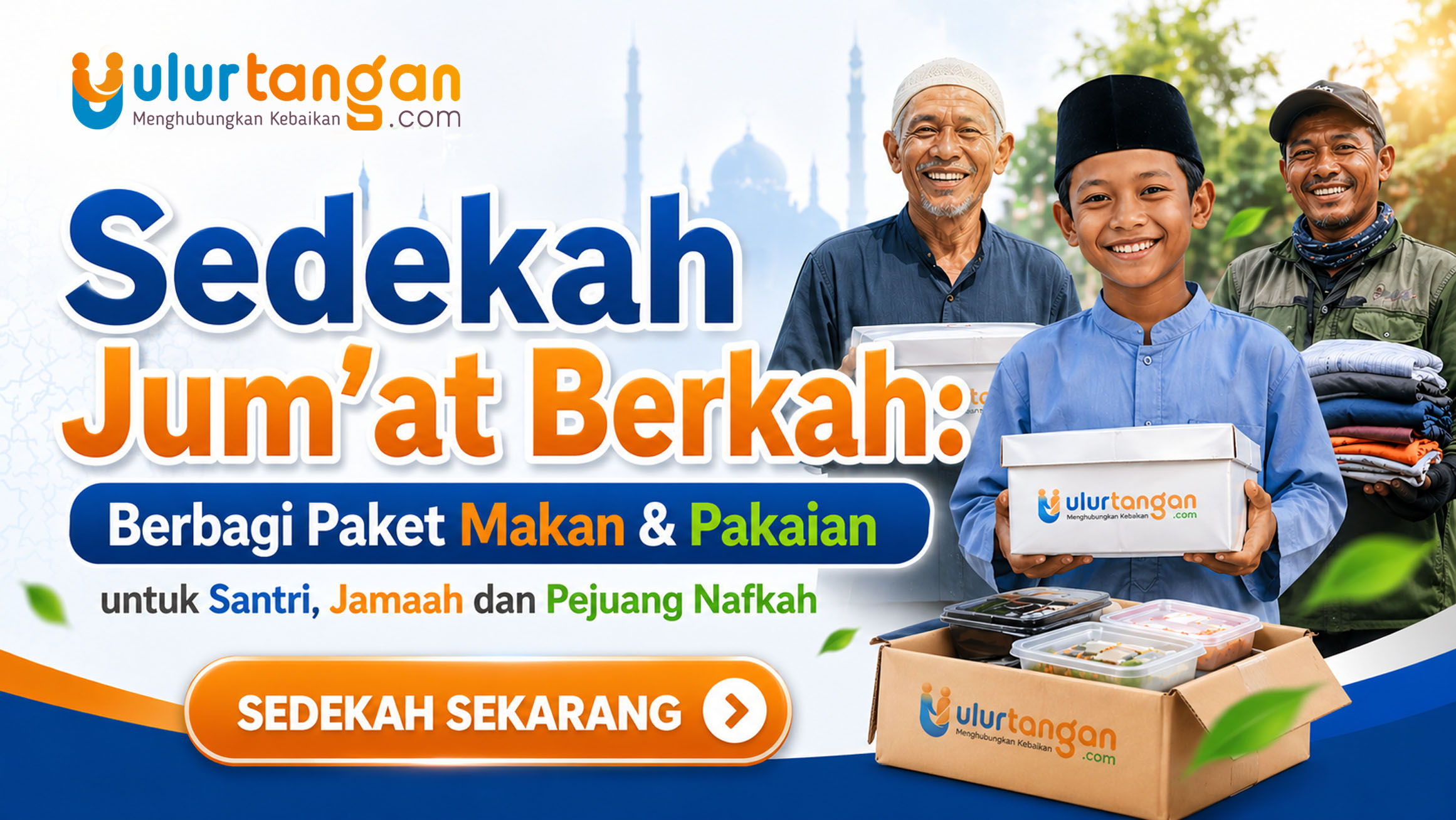 Sedekah Jum'at Berkah Berbagi Paket Makan & Pakaian untuk Santri Jamaah dan Pejuang Nafkah