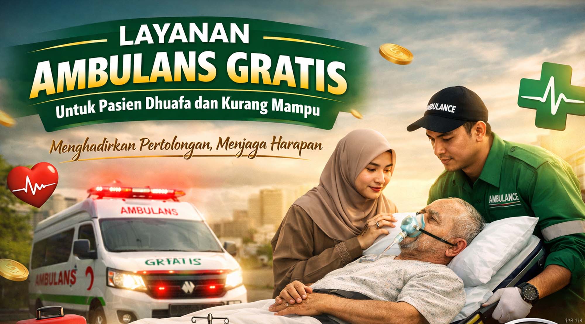 Layanan Ambulans Gratis untuk Pasien Dhuafa dan Kurang Mampu
