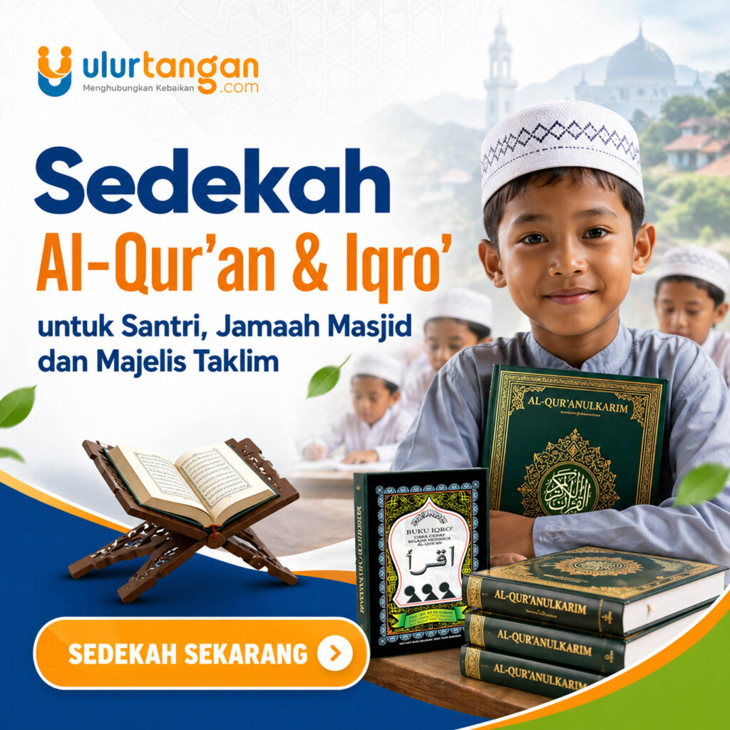 Sedekah Al-Quran dan Iqro untuk Santri Jamaah Masjid dan Majelis Taklim