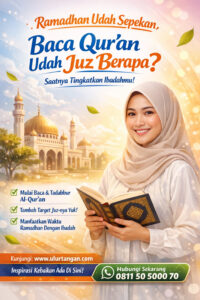 Poster Inspiratif Flyer Dakwah Motivasi Islami Ulurtangan - Ramadhan Udah Sepekan