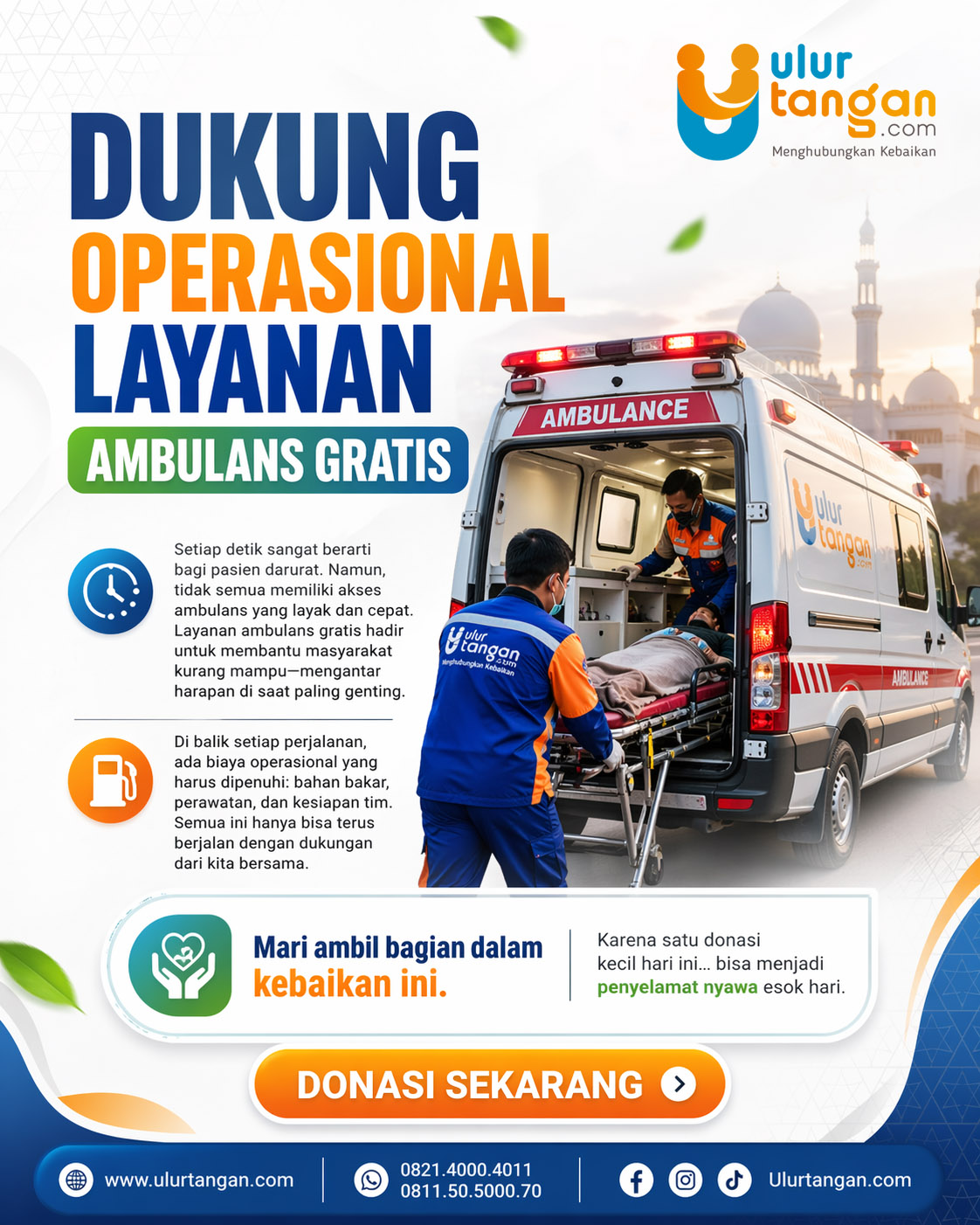 Dukung Operasional Layanan Ambulan Gratis untuk Dhuafa dan Kurang Mampu