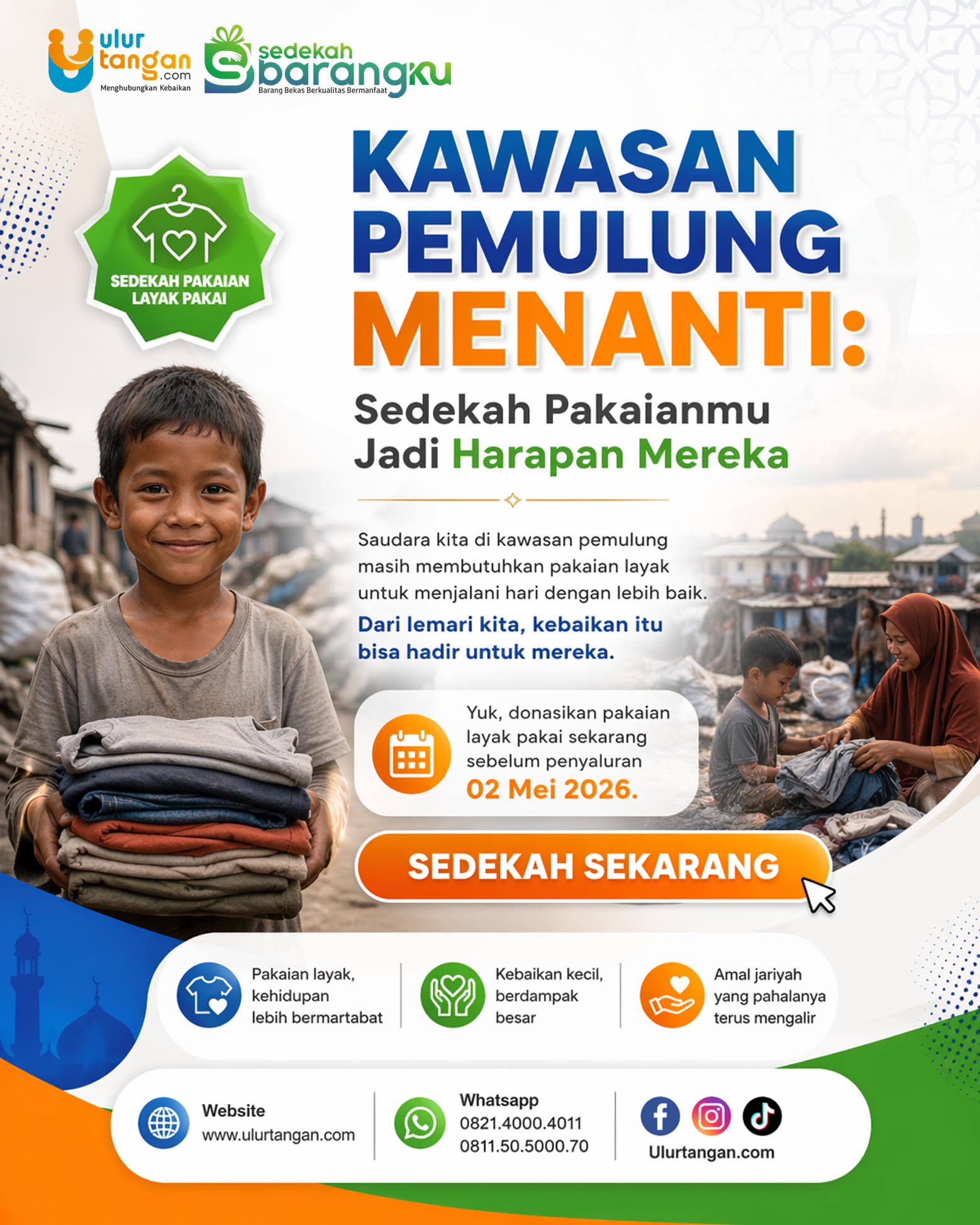 Kawasan Pemulung Menanti Sedekah Pakaianmu Jadi Harapan Mereka