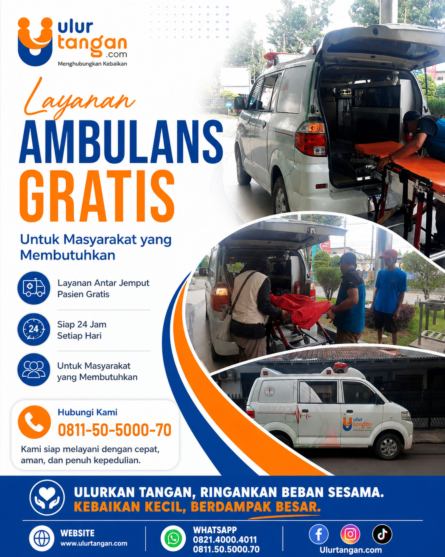 Layanan Ambulan Gratis Ulurtangan yayasan indonesia uluran tangan