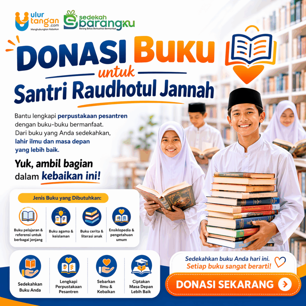 Sedekah Buku untuk Perpustakaan Santri, Pahala Mengalir Tanpa Henti