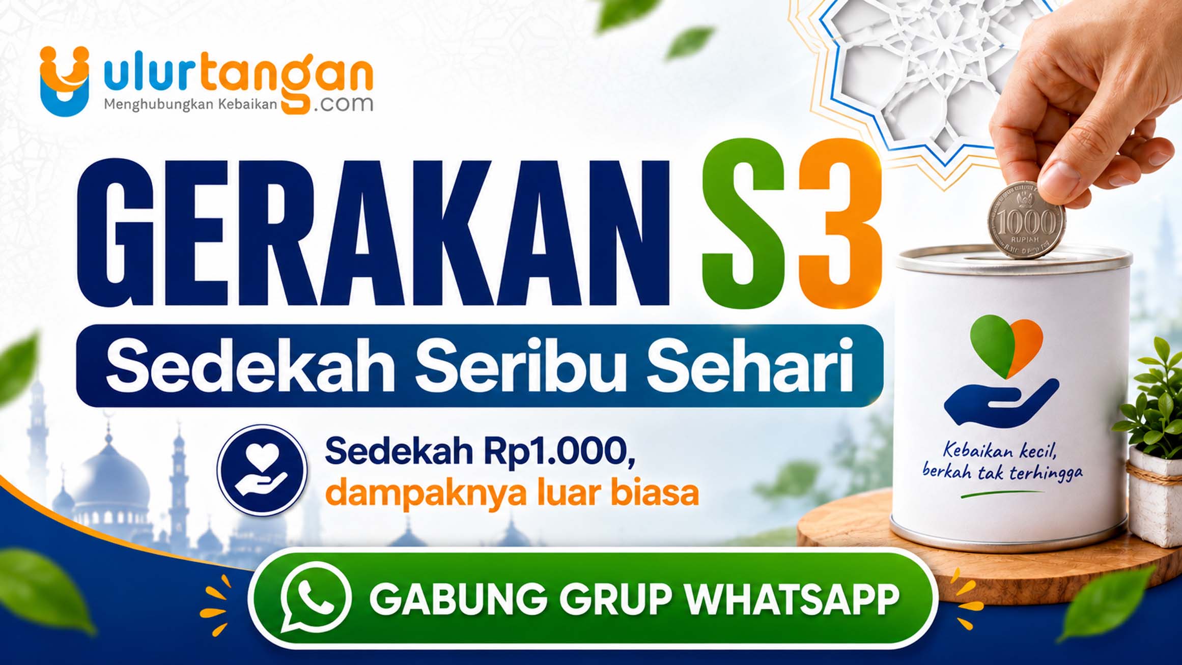 SQUARE Gerakan S3 Sedekah Seribu Sehari Sedekah Kecil, Pahala Jariyah Mengalir