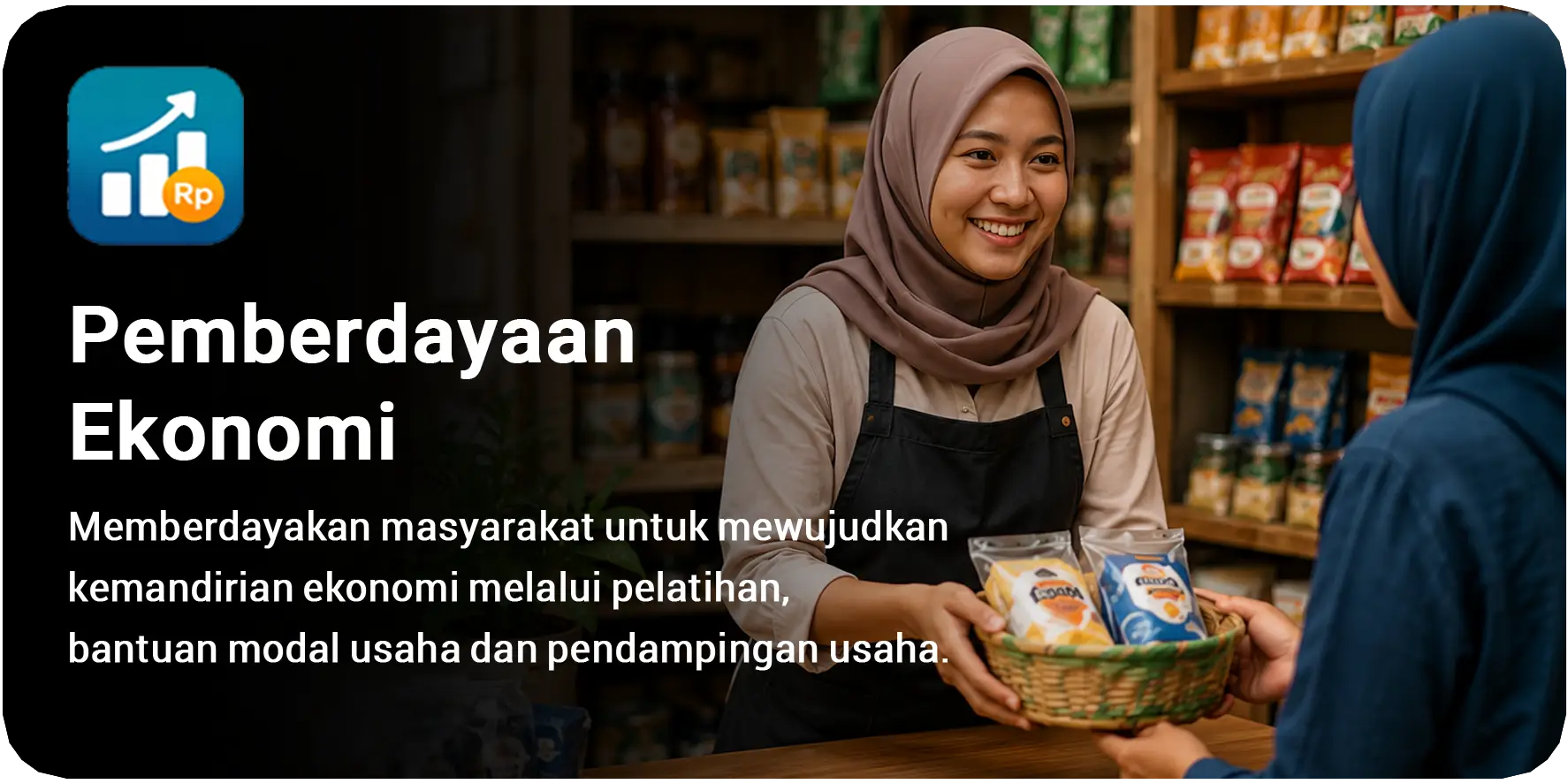Program Pemberdayaan Ekonomi hadir untuk meningkatkan kemandirian masyarakat melalui dukungan usaha kecil, pelatihan keterampilan, dan pengembangan ekonomi produktif. Bersama, kita bantu masyarakat membangun kehidupan yang lebih sejahtera dan berdaya.