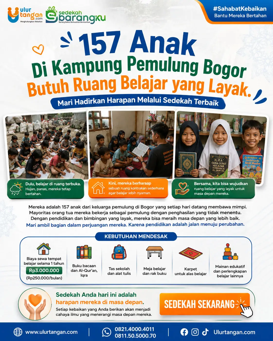 157 Anak Di Kampung Pemulung Bogor Butuh Ruang Belajar yang Layak