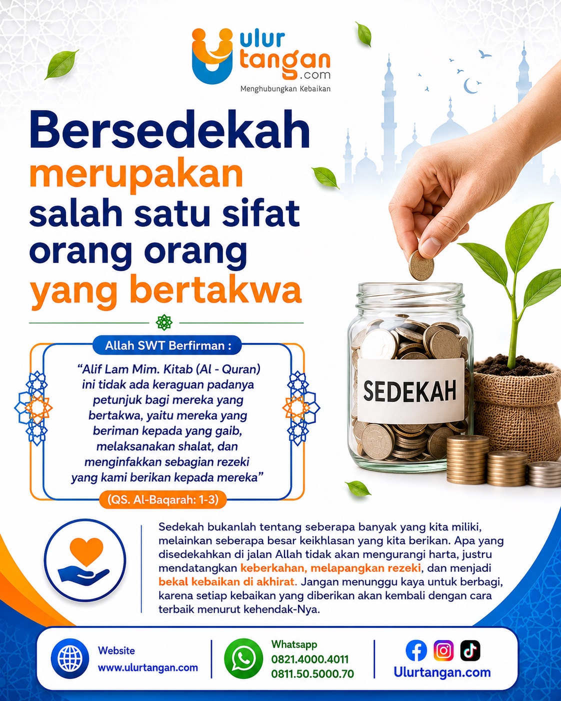 bersedekah sifat org bertakwa