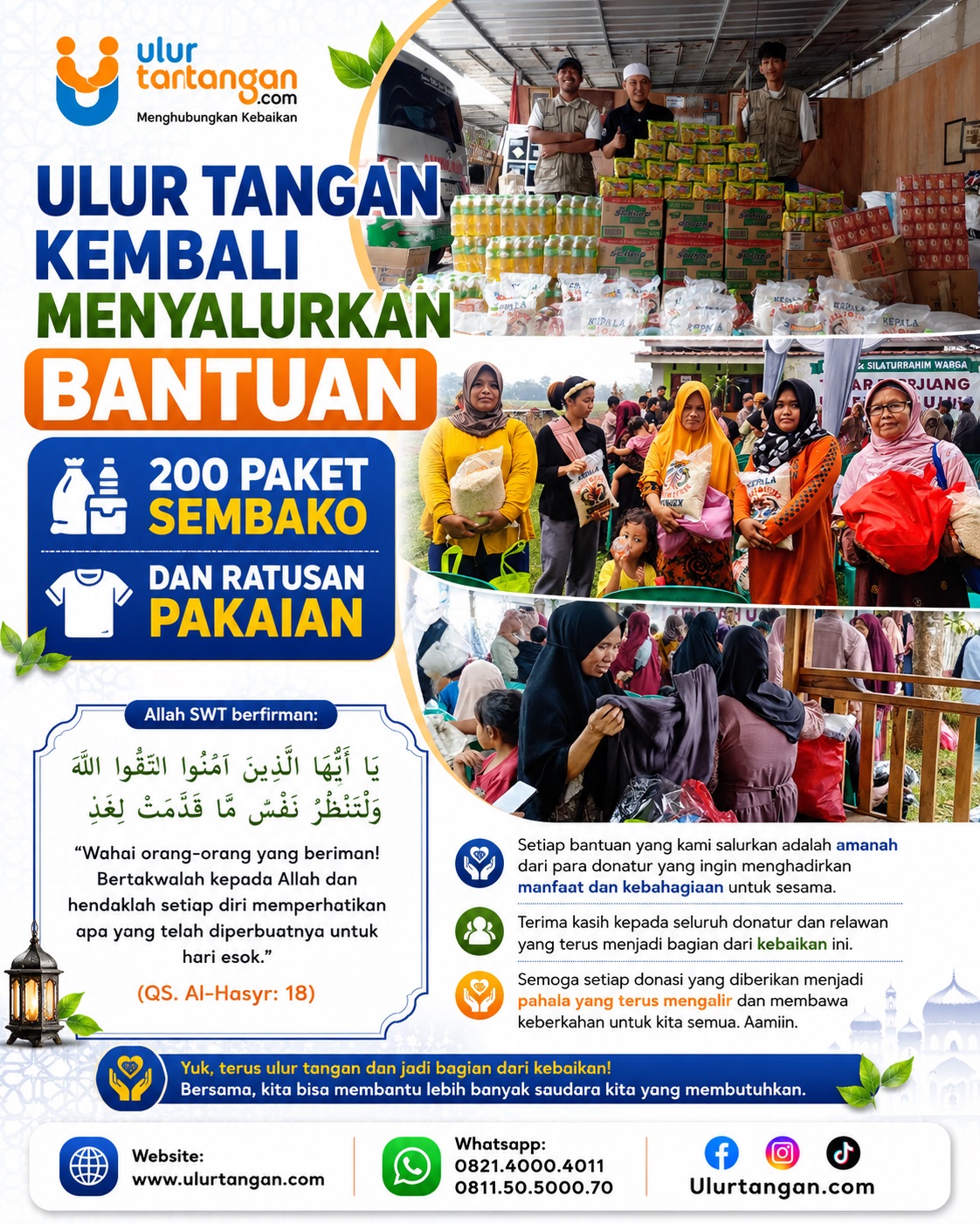 menyalurkan bantuan