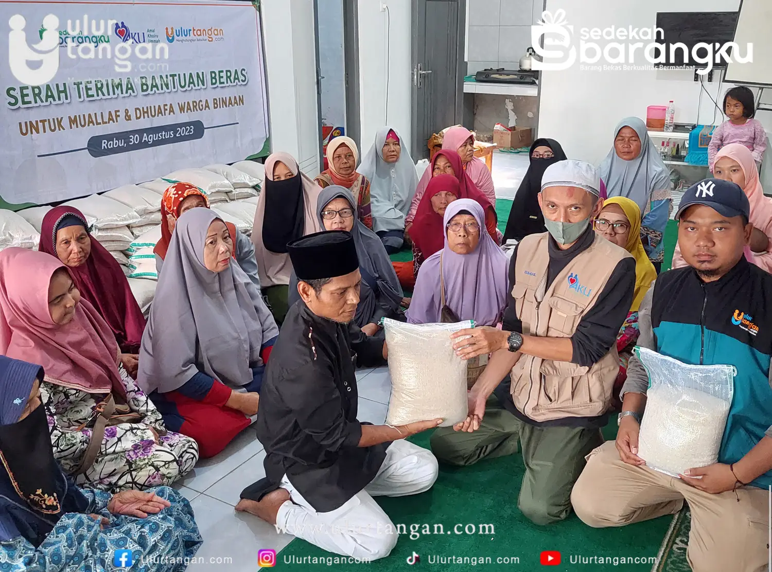 Bantuan Beras 500 Kg kepada Muallaf dan Dhuafa Warga Binaan di Ciranjang Kabupaten Cianjur