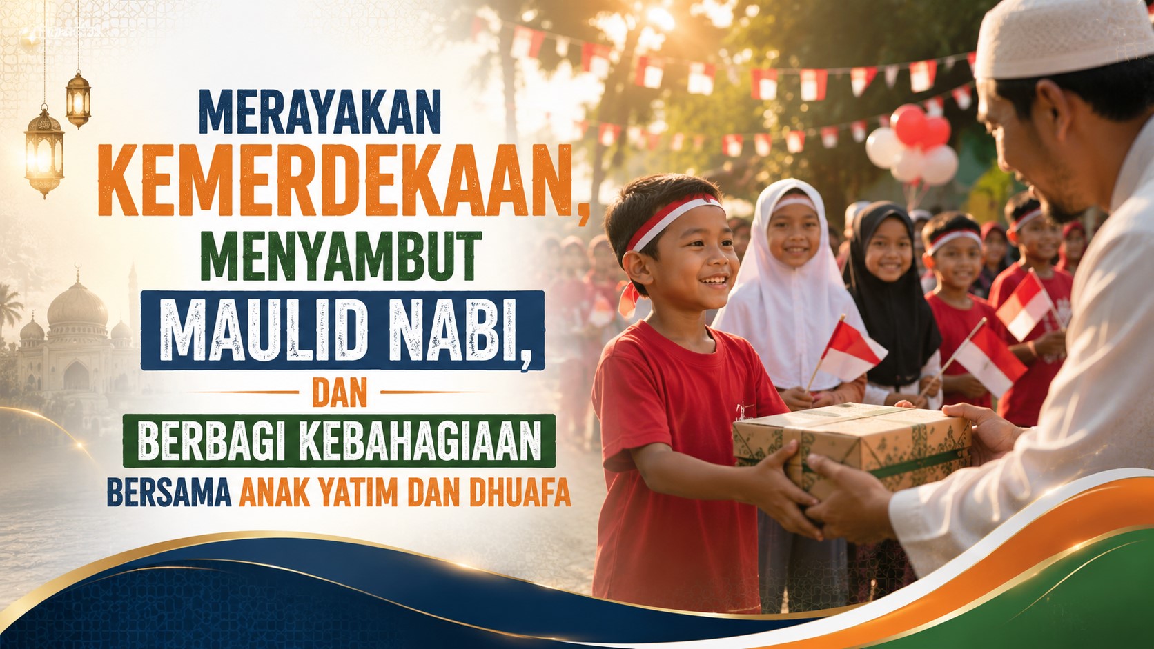 Merayakan Kemerdekaan, Menyambut Maulid Nabi, dan Berbagi Kebahagiaan Bersama Anak Yatim dan Dhuafa