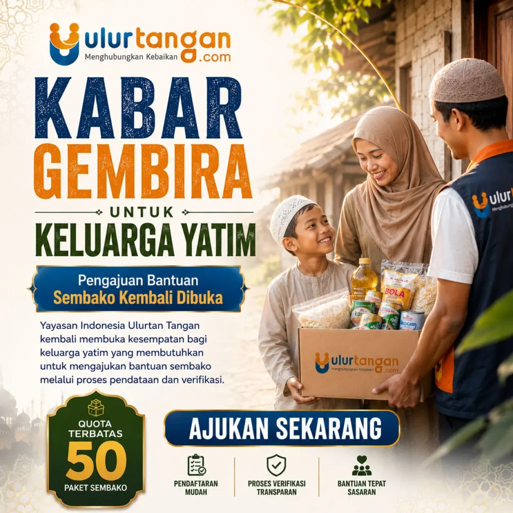 Kabar Gembira untuk Keluarga Yatim Bantuan Paket Sembako