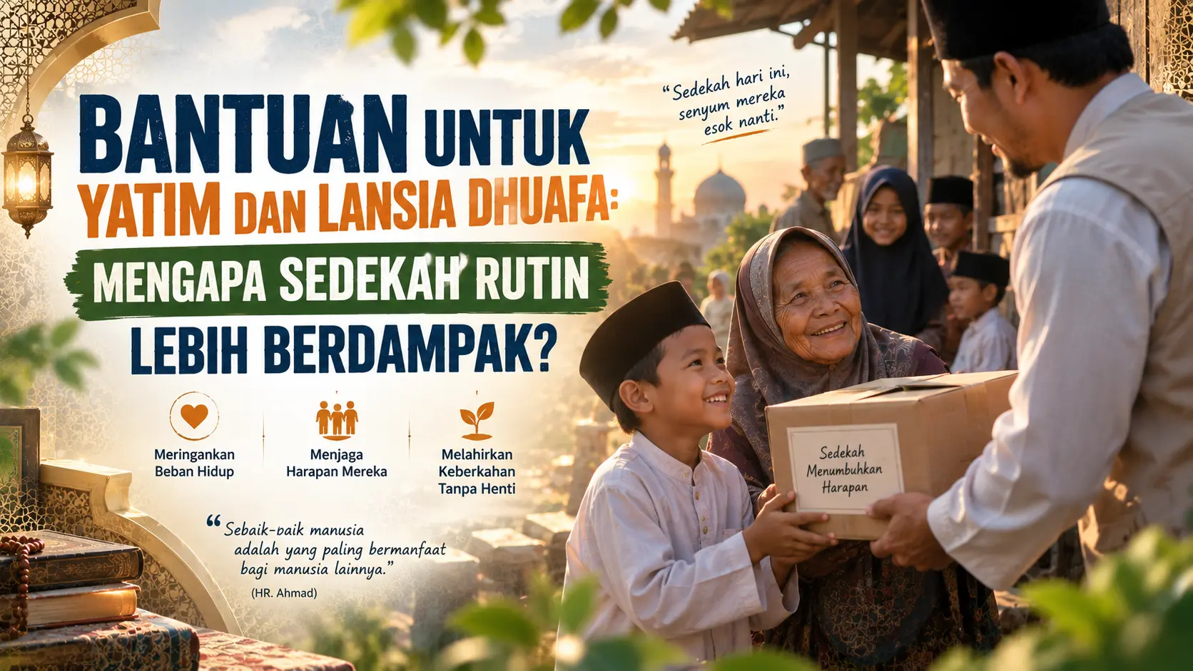 Bantuan untuk Yatim dan Lansia Dhuafa: Mengapa Sedekah Rutin Lebih Berdampak?