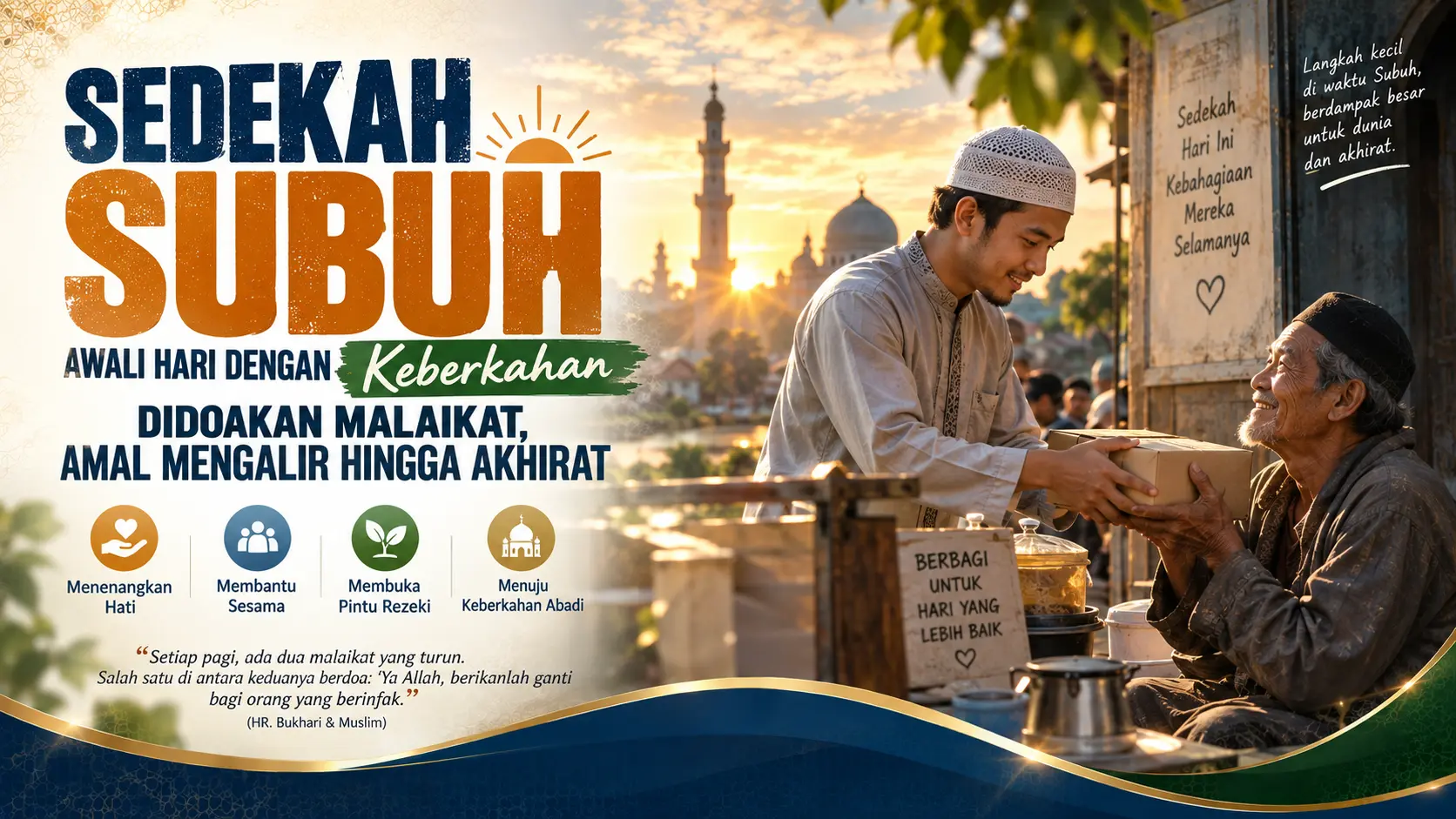 Sedekah Subuh Awali Hari dengan Keberkahan, Didoakan Malaikat, Amal Mengalir Hingga Akhirat