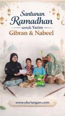 Santunan Ramadhan: Bantuan Sembako dan Uang Tunai Bahagiakan Yatim Gibran dan Nabeel